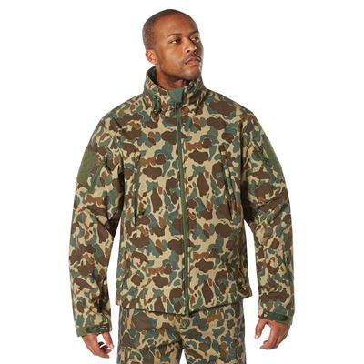 TACTICAL hooded jacket softshell FRED BEAR CAMO