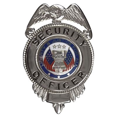 SECURITY OFFICER Badge Silver