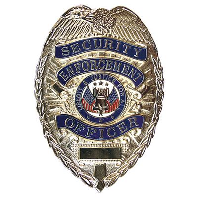 Badge DELUXE SECURITY ENFORCEMENT OFFICER Silver