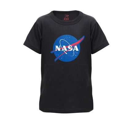 T-shirt Kids logo NASA BLACK