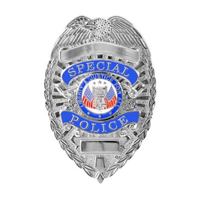 Badge POLICE SPECIAL DELUXE SILVER