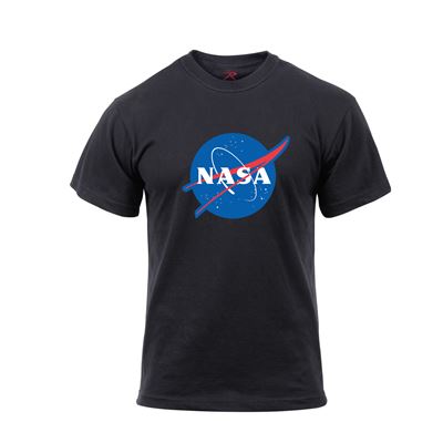 T-shirt logo NASA BLACK