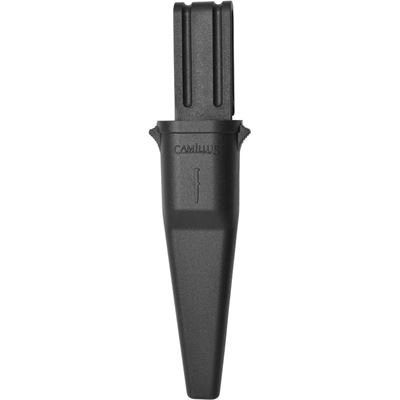 Fixed blade knife with fire starter