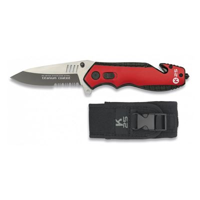 RESCUE Folding Knife RED/BLACK