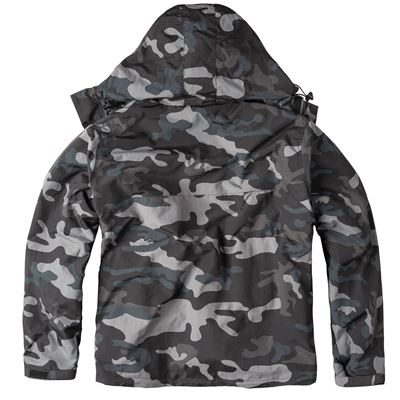 WINDBREAKER ZIPPER Jacket BLACK CAMO