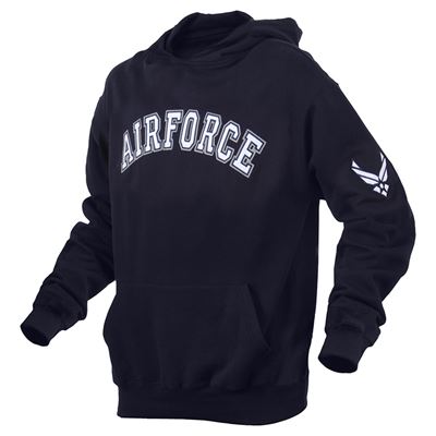 Embroidered AIR FORCE hooded pullover DARK BLUE