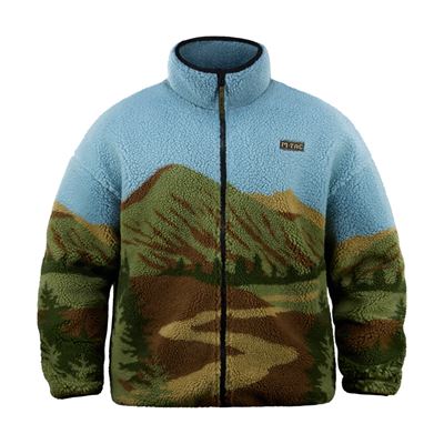 SHERPA fleece zip-up hoodie with CARPATHIANS motif M-TAC 20564001 2