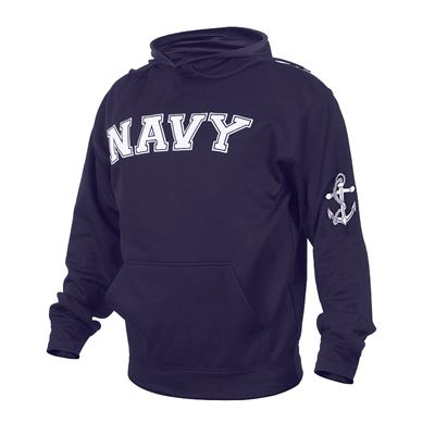 Embroidered NAVY hooded pullover