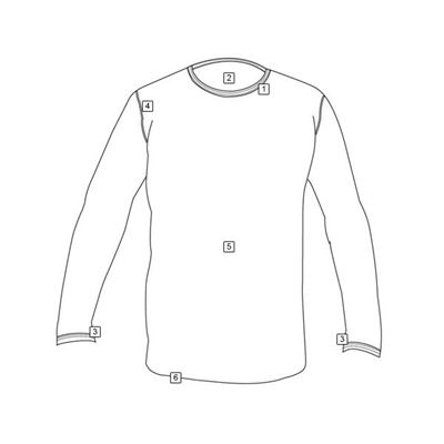 Shirt features ECWCS GEN-3 LEVEL-1 Long Sleeve BLACK