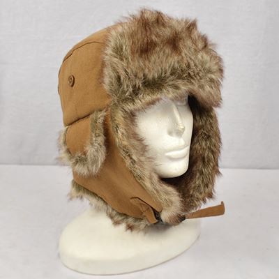 Fur cap ANTARTICA CANVAS COYOTE