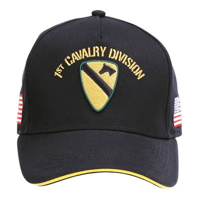 BASEBALL CAP US CAVALRY WWII 3D BLACK