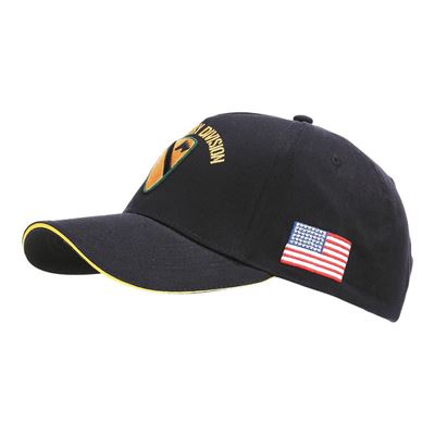 BASEBALL CAP US CAVALRY WWII 3D BLACK