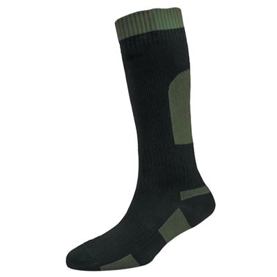 Military Issue SealSkinz DUTY Waterproof Knee Socks BLACK/GREEN