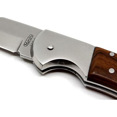 Folding knife SAVAGE STAINLESS STEEL WOODEN handle