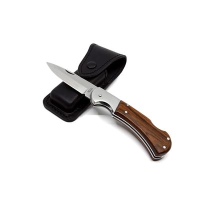 Folding knife SAVAGE STAINLESS STEEL WOODEN handle