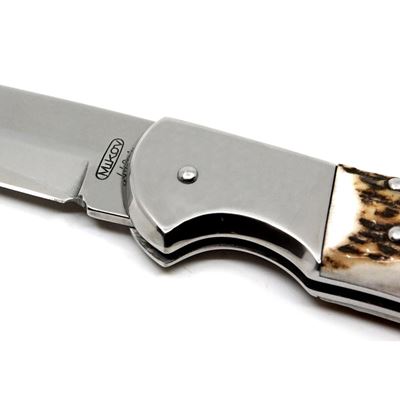 SAVAGE folding knife with lock HABLOCK stainless steel handle of antler