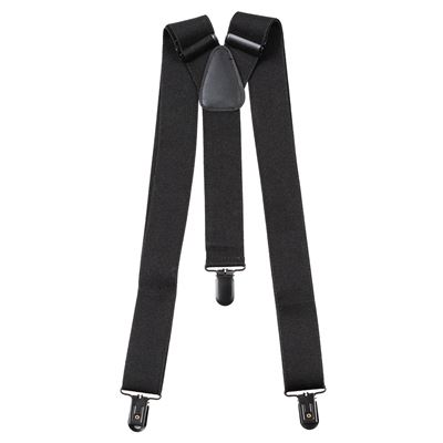 Pants braces Y with spring-loaded clip BLACK