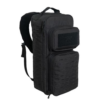 Tactical Single Sling Pack With Laser Cut MOLLE BLACK