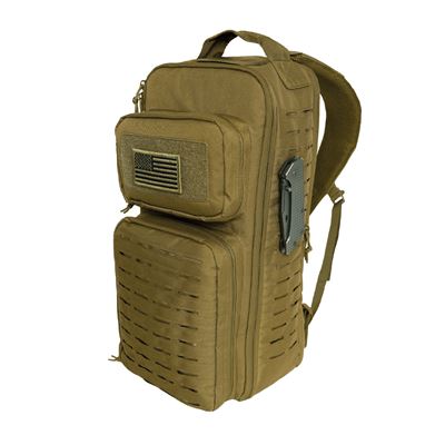 Tactical Single Sling Pack With Laser Cut MOLLE COYOTE