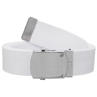 Belt with metal buckle 30 mm WHITE