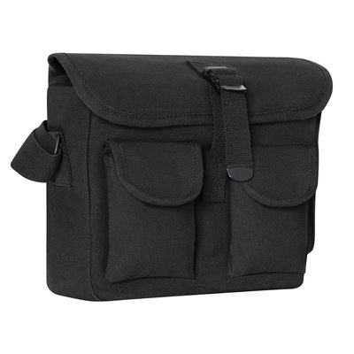 Canvas Ammo Shoulder Bag BLACK
