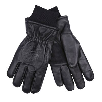 Gloves winter OUTDOOR leather BLACK