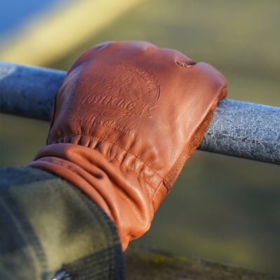 Gloves winter OUTDOOR leather BROWN