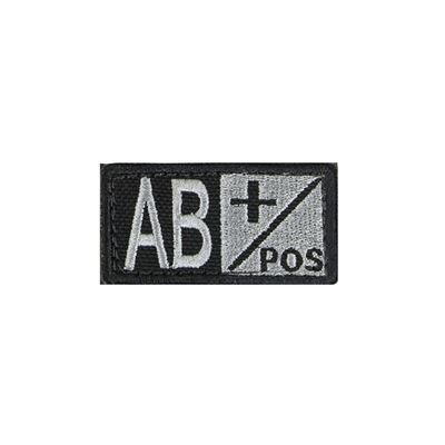 Patch blood group AB POS VELCRO FOLIAGE