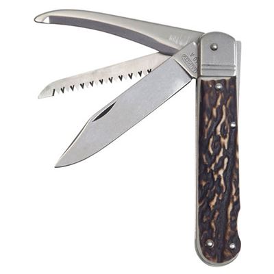 Folding knife 3 KP imitated HORN, STAINLESS STEEL/PLASTIC
