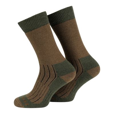 Outdoor socks MERINO BROWN GREEN