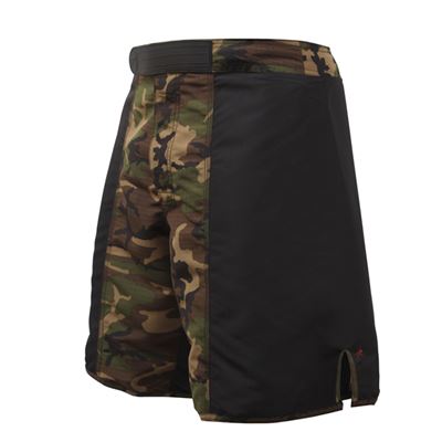 MMA FIGHT shorts rip-stop WOODLAND/BLACK