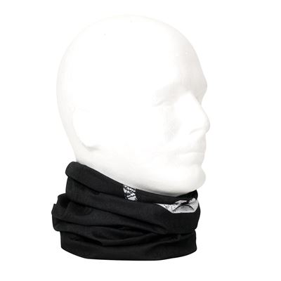 Multi-Use Neck Gaiter and Face Covering Wrap - Skull Print BLACK