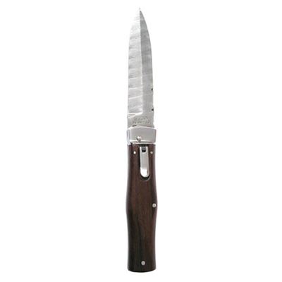 Ejecting knife DAMASCUS STEEL/ROSEWOOD or TURKISH WALNUT