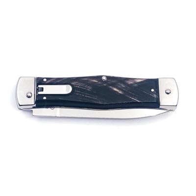 HAMMER stainless steel blade ejector handle buffalo Horn