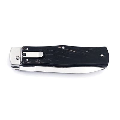 Ejecting knife 3/KP STAINLESS STEEL/BUFFALO HORN