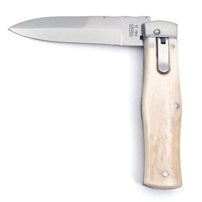 Ejecting knife WILDCAT RWL 34 STEEL BONE handle