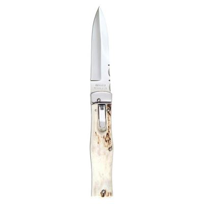 Ejecting knife WILDCAT RWL 34 STEEL DEER HORN handle