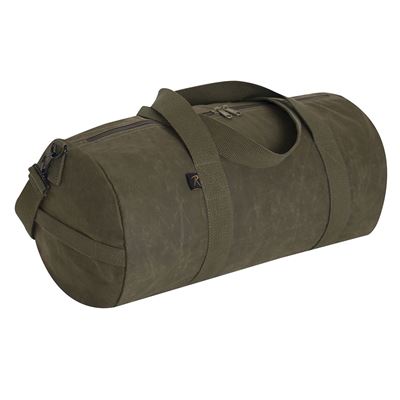 Top Load Canvas Duffle Bags- Black or Olive Drab
