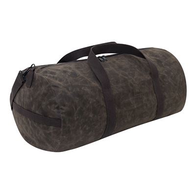 Waxed Canvas Shoulder Duffle Bag 24" BROWN ROTHCO 2417BR 3
