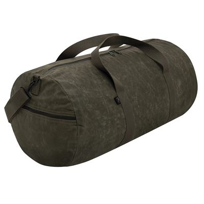 Waxed Canvas Shoulder Duffle Bag 24" GREEN ROTHCO 2417OD 2