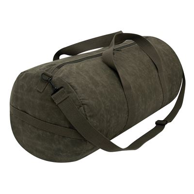 Waxed Canvas Shoulder Duffle Bag 24" GREEN ROTHCO 2417OD 3