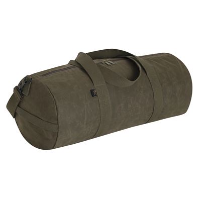 Waxed Canvas Shoulder Duffle Bag 24" GREEN