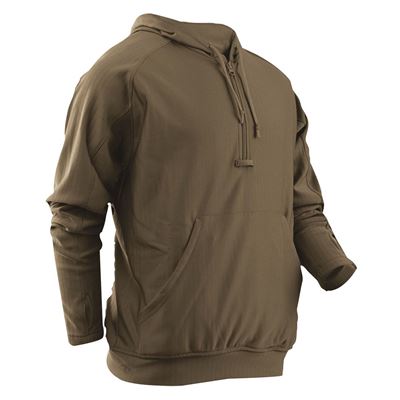 Pullover 24-7 GRID FLEECE long sleeve hoodie COYOTE
