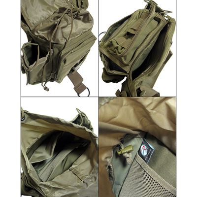 ADVANCED TACTICAL bag over his shoulder OLIVE