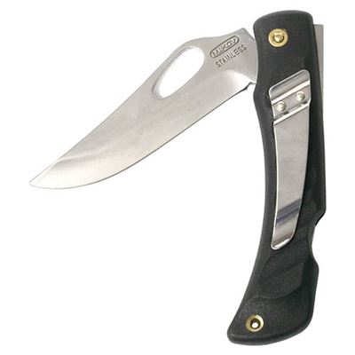 Folding sports knife NH-1/B S CROCODILE STAINLESS STEEL/PLASTIC BLACK