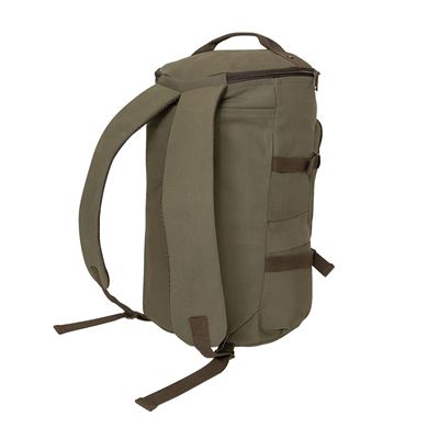 Convertible 19" Canvas Duffle/Backpack OLIVE/BROWN