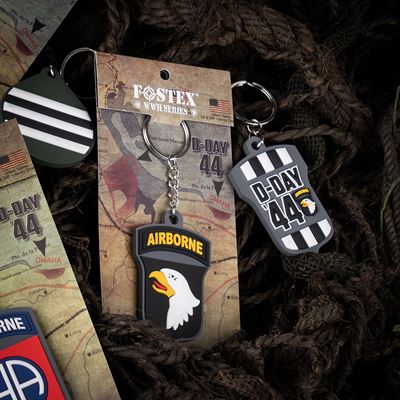 Keychain 101st AIRBORNE D-DAY 3D PVC colored FOSTEX 251553-3620 2