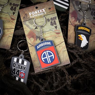 Keychain 82nd AIRBORNE D-DAY 3D PVC FOSTEX 251553-3623 2