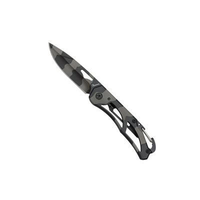 URBAN CAMO folding knife with carabiner