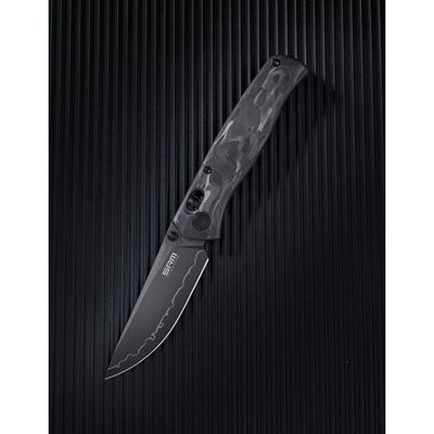 Folding Knife SHRED Fine Edge BLACK